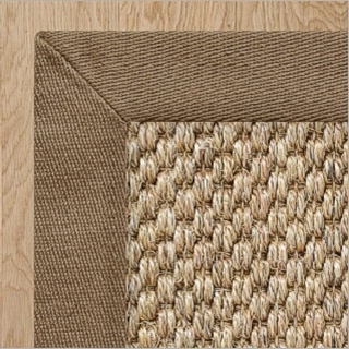 Fine Rustic Quartz Sisal with 2 Inch Butterscotch Linen Border 4.0(L) x 3.5(W)